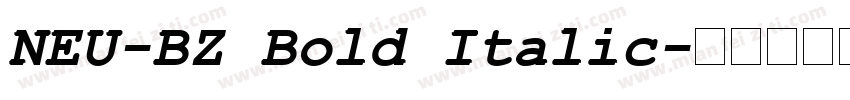 NEU-BZ Bold Italic字体转换